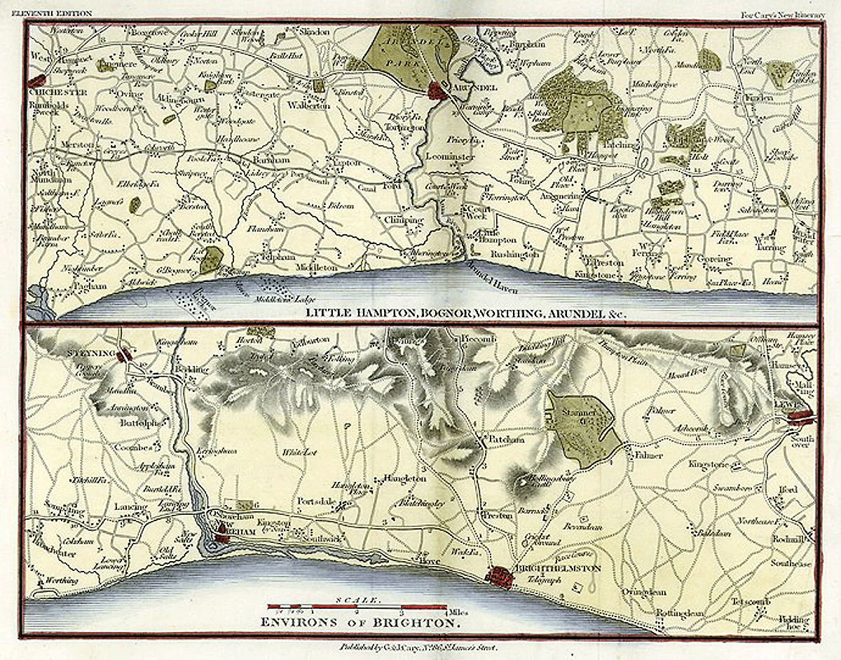 Brighton maps Cary 1819