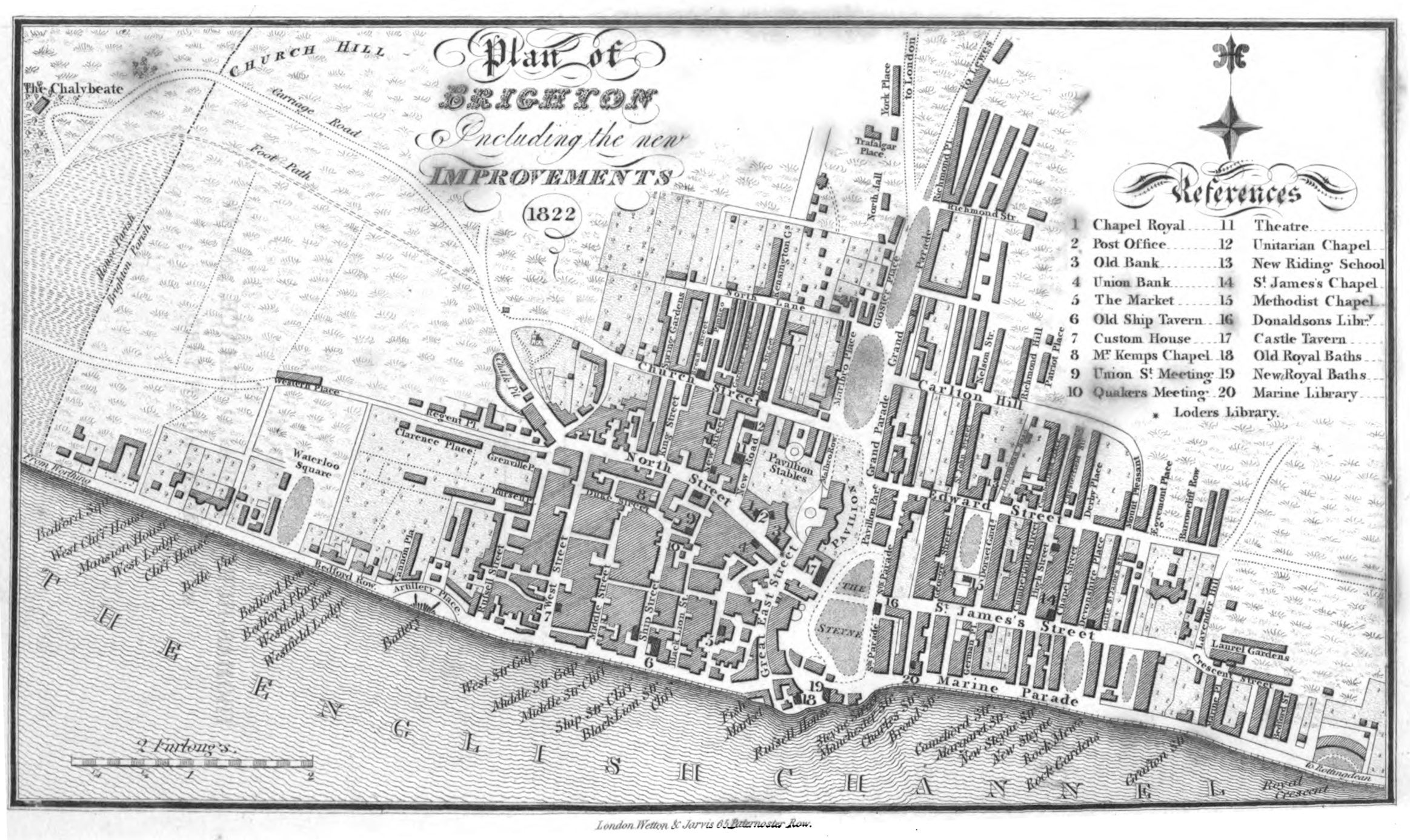 Brighton maps Wetton & Jarvis 1822